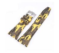 SSNAWBA Bracelet de montre en caoutchouc 26 mm compatible avec Audemars Piguet Royal Oak 15400 15703 avec boucle papillon camouflage pour homme compatible avec AP, 26mm, Agate