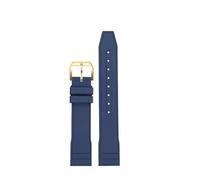 SSNAWBA Bracelet de montre en caoutchouc fluoré compatible avec les montres d'aviateur IWC Princekin Mark 20 PORTUGIESER, bracelet de montre en caoutchouc 20 mm 21 mm for homme(1Blue-gold,20mm)