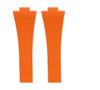SSNAWBA Bracelet de montre en caoutchouc fluoré compatible avec Tissot PRX T137 FKM 11 mm 12 mm for homme et femme, fermoir déployant à dégagement rapide(Orange-NoBuckle,12mm)
