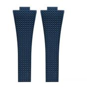 SSNAWBA Bracelet de montre en caoutchouc fluoré compatible avec Tissot PRX T137 FKM 11 mm 12 mm for homme et femme, fermoir déployant à dégagement rapide(Blue- NoBuckle,11mm)