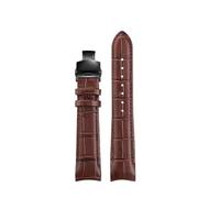 SSNAWBA Bracelet de montre en cuir de vache compatible avec Citizen ECO DRIVE BL8001-01A BL8003-05A, 20 mm, 21 mm, 22 mm, for homme, avec chaîne de montre à joint droit(1Brown-black,22mm)