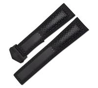 SSNAWBA Bracelet de montre en cuir véritable compatible avec Tag Heuer Carrera Diving Monaco F1 Series, respirant, for homme, 22 mm(Black black)