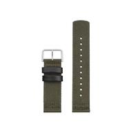 SSNAWBA Bracelet de montre en nylon noir kaki et vert kaki, compatible avec Casio GA-2000/GA-2300, bracelet en toile 24 mm, accessoire for montre homme(Armygreen-silver)