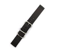 SSNAWBA Bracelet de montre en nylon rayé avec boucle à anneau noir 18 mm, 20 mm, 22 mm, 24 mm, for hommes et femmes, bracelet de rechange compatible avec Samsung S3, compatible avec Huawei GT(Black si