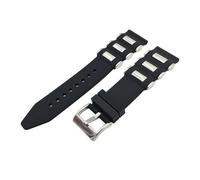 SSNAWBA Bracelet de montre en Silicone 20mm 22mm 24mm 26mm, intégré en métal, étanche, en caoutchouc noir, Bracelet de remplacement, accessoires de montre(22mm)