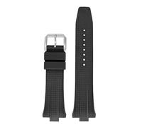 SSNAWBA Bracelet en caoutchouc fluoré compatible avec Citizen NJ0150 NJ0151 0158 avec boucle ardillon à dégagement rapide for homme, souple FKM Sport étanche, bracelet de rechange 9 mm(Svart)
