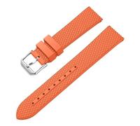 SSNAWBA Bracelet en caoutchouc fluoré de 20 mm et 22 mm compatible avec Seiko Compatible avec Rolex Submarine Men Quick Release Diving Étanche FKM Sport Remplacer le bracelet de montre(Orange,22mm)