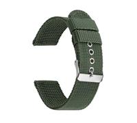 SSNAWBA Bracelet en nylon tissé 16 mm, 18 mm, 20 mm, 22 mm, 24 mm, compatible avec Omega, Seiko, bracelet de montre sport, ceinture en toile, accessoires for hommes(Green,22mm)