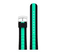 SSNAWBA Bracelet en silicone haute résistance compatible avec Swatch X Blancpain Fifty Fathoms 22 mm for hommes et femmes, bracelet de montre en caoutchouc étanche for sport de plongée(Black green)