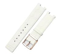 SSNAWBA Bracelets de montre compatibles avec les modèles CK K1S21120/K1S21102, en cuir souple et résistant, for montre Calvin Klein, 20 mm(A-White rose gold)