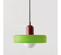 SSNCcNC 18, Lampe de salle à manger Verre Nordique Suspension Moderne/Vintage Lampe pendante Style français Chambre à coucher Table de chevet Design créatif E27 Salon 25CM