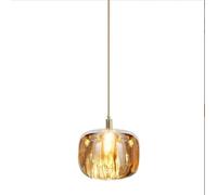 SSNCcNC A, LED Nordic Verre Table de chevet Lampe suspendue Design créatif Moderne Minimalisme Chambre à coucher Lampe de salle à manger Salon Loft 13 * 15CM