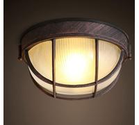 SSNCcNC américain Ancien Plafonnier aluminium Lampe d'entrée 1-flamme Plafonnier Abat-jour en verre Ø17x 7cm balcon salle de bains chambre cuisine salon Éclairage zénithal E27