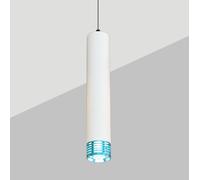 SSNCcNC Blanc,6 * 25cm, LED Minimalisme Lampe de salle à manger Moderne Cylindricité Suspension Table de chevet Suspension Lumière neutre 4500K Salon Chambre à coucher Escalier Loft