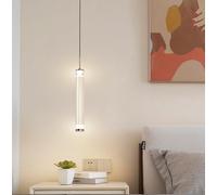 SSNCcNC Blanc, LED Moderne Lampe pendante Design créatif Minimalisme Table de chevet Lampe pendante 7W Lumière neutre 4500K Chambre à coucher Chambre à coucher Escalier Loft Salle à manger