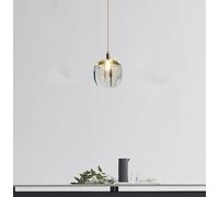 SSNCcNC C, LED Nordic Verre Table de chevet Lampe suspendue Design créatif Moderne Minimalisme Chambre à coucher Lampe de salle à manger Salon Loft 13 * 15CM