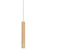 SSNCcNC D'or,40cm, LED Minimalisme Lampe de salle à manger Cylindricité Luminaire suspendu moderne 7W Lampe de chambre Table de chevet Pendentif Lumière neutre 4500K Salon Escalier Loft