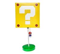 SSNCcNC enfants Lampe de chevet Mario Point d'interrogation lampe de table Abat-jour en tissu nordique Moderne conception Lumière chaude 3000K 6W garderie chambre Veilleuse pour salon 20 * 42cm