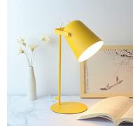 SSNCcNC Jaune, Lampes de bureau Simple Moderne/vintage lampe de table Tête réglable Bureau Étudier Liseuse Rétro Lampe d'apprentissage chambre à coucher Lampe de chevet métal H35 * D12CM