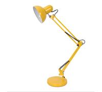 SSNCcNC Jaune, Retro Lampe de bureau américain Lampe de travail Bras articulé Réglable à 360° lampe de table Lampe de table Bureau Lampe de lecture métal douille E27 Lampe de travail