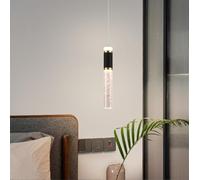 SSNCcNC LED Crystal Lampe de chevet Lampe pendante Minimalisme Design créatif Lumière chaude 3000K Moderne Acrylique Salon Chambre à coucher Escalier Loft Salle à manger