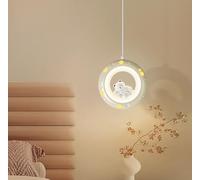 SSNCcNC LED Table de chevet Table de chevet Pendentif Garçons et filles moderne =Nordique Lampe suspendue Dimmable Lumière tricolore Minimalisme Luminaires suspendus chambre à coucher