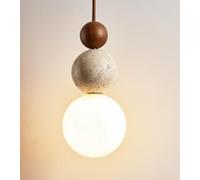 SSNCcNC LED Travertin jaune Chambre à coucher Table de chevet Lampe suspendue Design créatif Vintage Moderne Minimalisme Lampe de salle à manger G9 Salon Loft