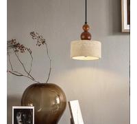 SSNCcNC LED Travertin jaune Table de chevet Lampe suspendue Design créatif Vintage Bois Moderne Chambre à coucher Lampe de salle à manger Lampe tricolore Salon Loft