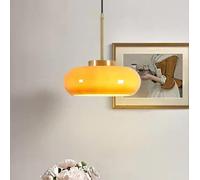 SSNCcNC Moderne Lampe suspendue Verre Vintage Lampe suspendue Laiton Lampe de salle à manger Style français Chambre à coucher Table de chevet Design créatif E27 Salon Loft 28CM