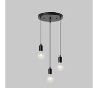 SSNCcNC Noir,3, Moderne/Vintage Lampe suspendue Style américain Lampe suspendue Nordique Minimalisme Lampe de salle à manger Chambre à coucher Table de chevet E27 Salon Loft