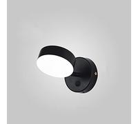 SSNCcNC Noir, Moderne Applique Avec interrupteur à l'intérieur LED 6W Appliques murales 3000K/4500K/6000K Décoration Lampe de chevet Le salon Chambre à coucher bain Escalier Couloir
