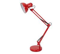 SSNCcNC Rouge, Retro Lampe de bureau américain Lampe de travail Bras articulé Réglable à 360° lampe de table Lampe de table Bureau Lampe de lecture métal douille E27 Lampe de travail