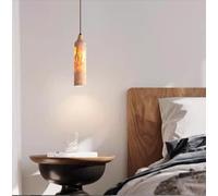 SSNCcNC Table de chevet Travertin jaune Lampe suspendue Design créatif Vintage Chambre à coucher Moderne Minimalisme Lampe de salle à manger Lumière tricolore Salon Loft