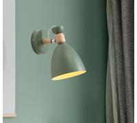 SSNCcNC Vert, Applique Nordique chambre Lampe de chevet À l'intérieur Simple Applique bois fer à repasser Moderne Spot mural éclairage salon balcon escalier Eclairage mural douille E27