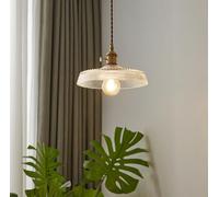 SSNCcNC Vintage Verre Lampe de salle à manger Style français Lampe suspendue Design créatif Moderne Chambre à coucher Table de chevet E27 Salon Loft 23.5 * 6cm