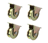 SSNG roulettes Fortes Charges,roulettes Fortes Charges, Roues à Gorge en U, Acier Rouleau De Porte Coulissante U en Forme De Voie De Roue, pour Portail Coulissant, Porte D'usine(Size:1.2in)