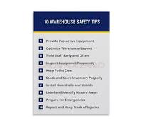 SSOPTMCB 10 Warehouse Tips Canvas Painting Wall-Art Guide Poster for Warehouse Management Office Decor(Framed,16x24inch(40x60cm))