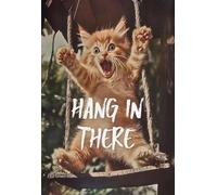 SSOPTMCB Abstract Animal Wall-Art with Funny Cat, Hang in There Motivational Poster, Retro Meme Decor for Living Room, Bedroom or Workspace (Unframed,12x18inch(30x45cm))