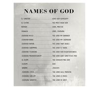 SSOPTMCB Attributes of God Canvas Wall Art, Christian Biblical Truths Print, Inspirational Hanging Decor Gift for Church Home Office Faith(Unframed,08x12inch(20x30cm))