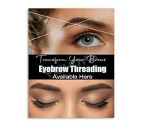 SSOPTMCB Beauty Salon List Poster Brow Threading Eyelash Care Guide Canvas Print for Studio Client Consultation(Unframed,16x24inch(40x60cm))