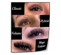 SSOPTMCB Beauty Salon Poster Eyelash Extension Styles Visual Guide Lash Artist Tool for Client Consultation Decor and Lash Style Inspiration(Unframed,12x18inch(30x45cm))