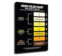 SSOPTMCB Body Health Poster Urine Color Hydration Guide Chart Canvas Print Wall-Art Wellness Awareness Decor(Unframed,08x12inch(20x30cm))