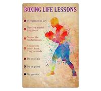 SSOPTMCB Boxing Gym Motivational Canvas | Life Lessons from the Ring - Discipline, Heart & Respect | Wall Art for Boxing Club, Dojo or Training Facility(Framed,12x18inch(30x45cm))