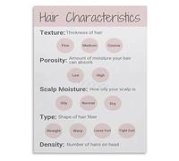 SSOPTMCB Canvas Wall-Art Hair Texture Chart Curl Pattern Reference 1A 4C for Beauty Salon Home Decor