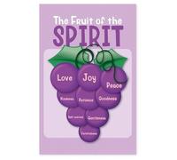 SSOPTMCB Christian Fruit of the Wall-Art, Watercolor Bible Posters for Sunday School Classroom Decor, Love Joy Peace Patience Kindness Nursery Decor(Unframed,12x18inch(30x45cm))