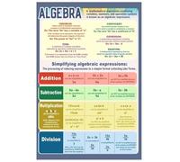 SSOPTMCB Classroom Math Posters Algebra Geometry for Middle School High School Educational Wall-Art Homeschool Decor Teaching Supplies Learning Charts(Framed,12x18inch(30x45cm))