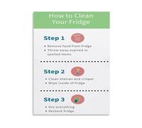 SSOPTMCB Complete Guide to Cleaning Your Fridge and Freezer Kitchen Tips Poster Canvas Painting Wall-Art for Home Decor(Unframed,16x24inch(40x60cm))