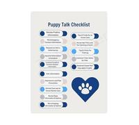 SSOPTMCB Complete Puppy Care Guide Poster for Veterinary Clinic Training Tool Canvas Wall-Art for Dog Owner Home Decor(Unframed,12x18inch(30x45cm))