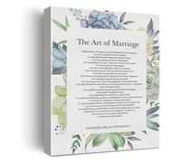 SSOPTMCB Couples Decor Marriage Wall-Art The Art of Marriage Print Inspirational Love Quote for Home Gift(Framed,12x18inch(30x45cm))