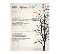 SSOPTMCB Death Is Nothing At All Poem Wall-Art Henry Scott Holland Quote Poster Funeral Poem Canvas Print for Home Office(Framed,16x24inch(40x60cm))